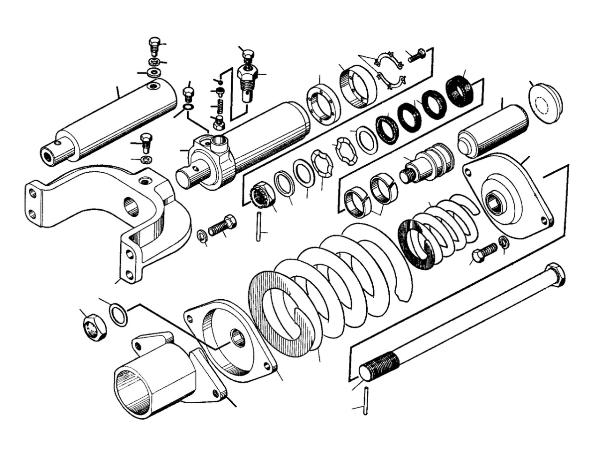 Механизм натяжения для техники Caterpillar, Komatsu